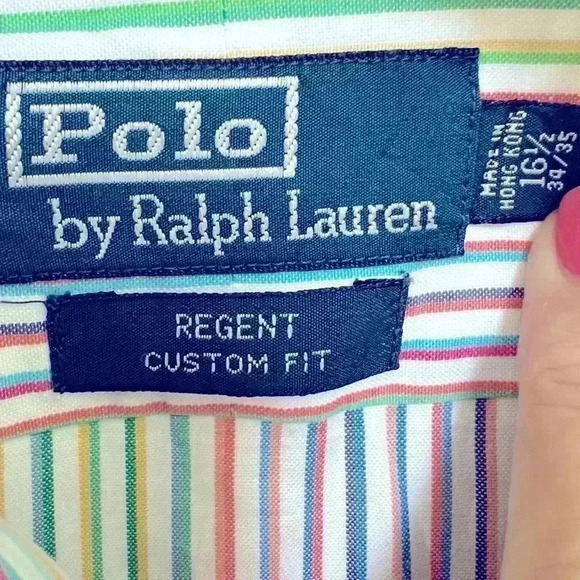 Polo Ralph Lauren Men's Multicolor Stripe Long Sleeve Button Down Shirt - Picture 3 of 5